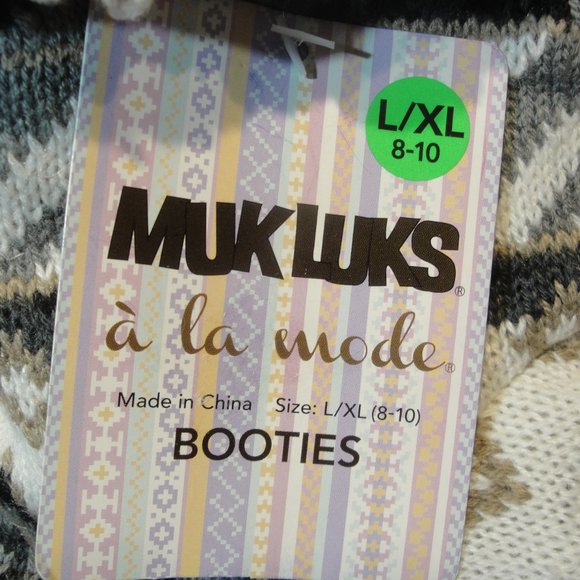 Muk Luks A la Mode Slippers Soft Comfy with Gripper Bottoms Size L/XL … - Picture 2 of 6